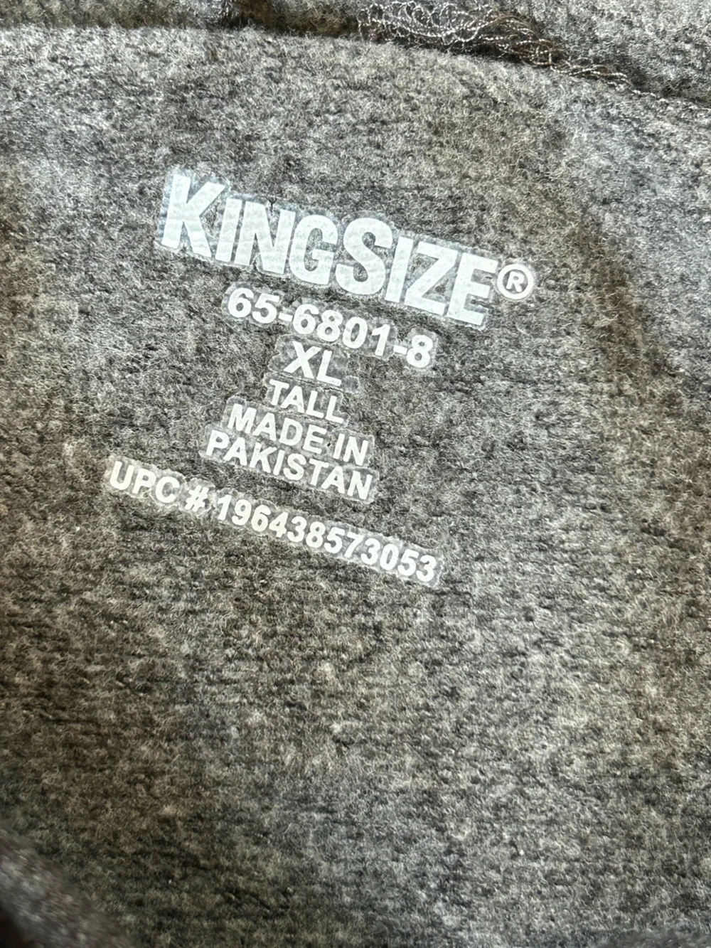NWOT King Size Fleece Longer-Length Pullover Hoodie